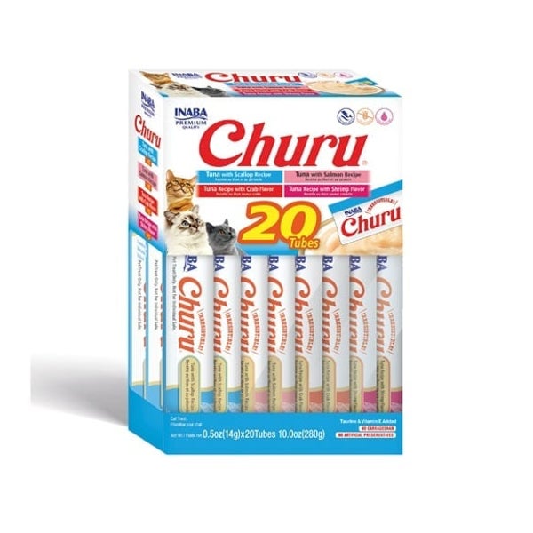 INABA Churu Varieties Tuna&Seafood 20x14g Thunfisch und Meeresfrüchte für die Katze 0,28 kg