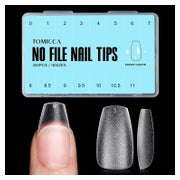 Nageltips Gel Fullcover PreShaped Matt Ballerina Kurz 450PCS 1 St