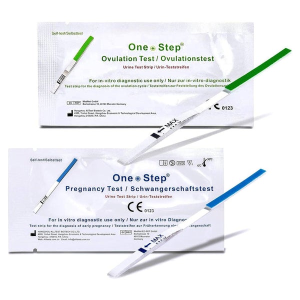 One+Step Kombipaket 25 Ovulationstests + 5 Schwangerschaftstests - Fruchtbarkeitstest für Frauen 30 St