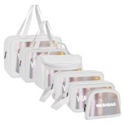 Kulturbeutel Transparent Wasserdicht Organizer ^12 Weiß 1 St