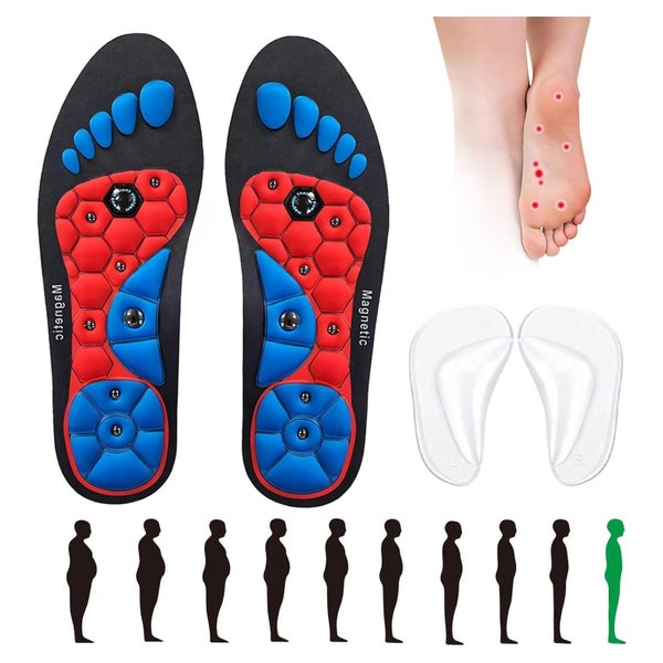 Magnetische Akupressur Einlegesohlen Gel Schuheinlagen 40-43 1 St