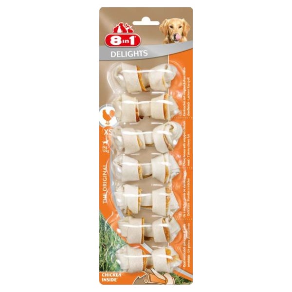 8in1 Delights Kauknochen XS 7 Pack 0,2 kg