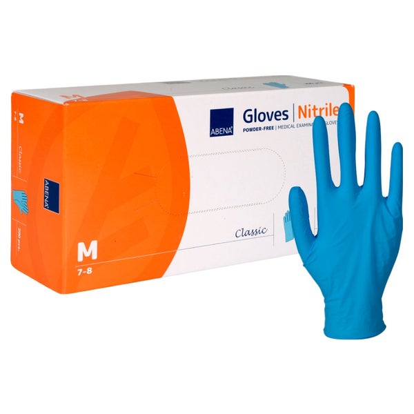 Abena Classic Nitril Unt.hands.unste.pf M Blau 10X200 St