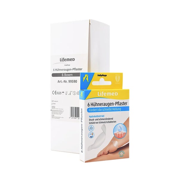 Lifemed Hühneraugenpflaster transparent Hydrokolloid 36 St