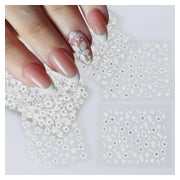 Nagelsticker selbstklebend weiße Blumen 30 Blatt 1 St