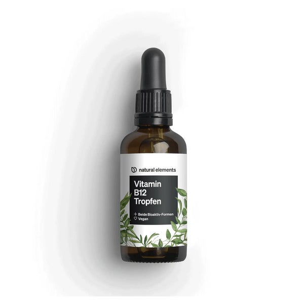 Vitamin B12 Tropfen – 50ml – vegan, ohne Alkohol – 2 Aktivformen (Methyl- & Adenosylcobalamin) – in Deutschland sorgfältig laborgeprüft 50 St