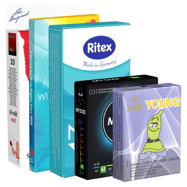 A5 Special Tight Pack, 5 Sorten engere Kondome (34 Kondome) 34 St