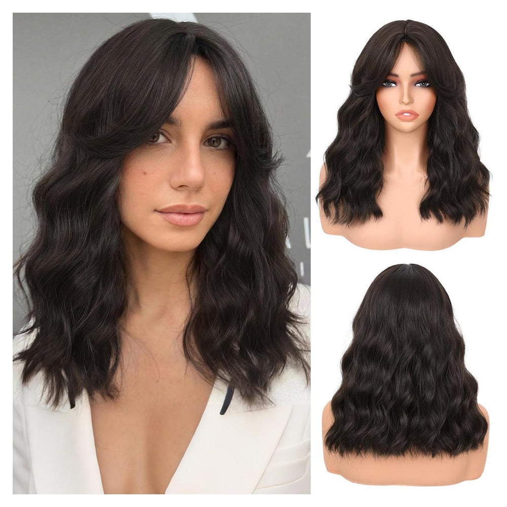 Perücke Damen kurz Wellen Pony dunkelbraun 14 inch Dark Brow 1 St