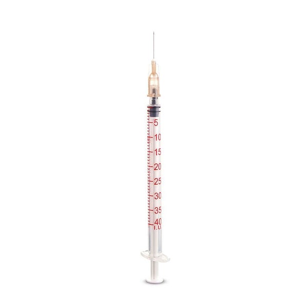 Dispomed 1 ml Spritze Insulin U-40, m. Spardorn, m. Kanüle 26G 100 P