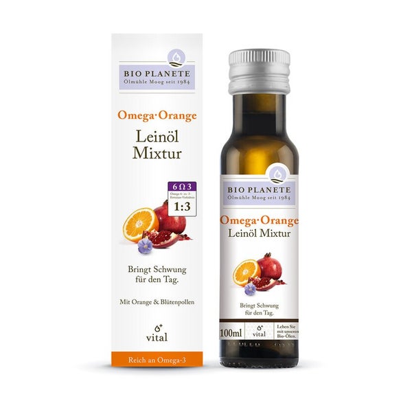 Bio Planete - Omega Orange Leinöl-Mixtur 100 ml