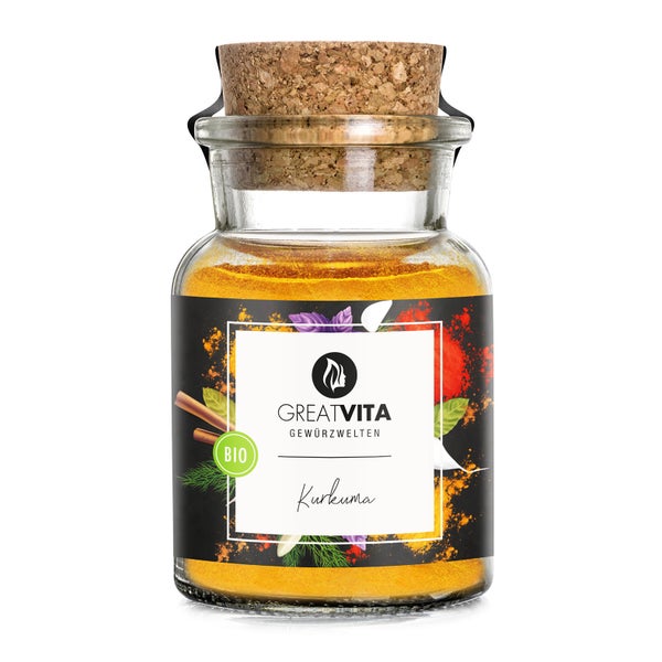 GreatVita Bio Kurkuma Pulver im Glas 70 g