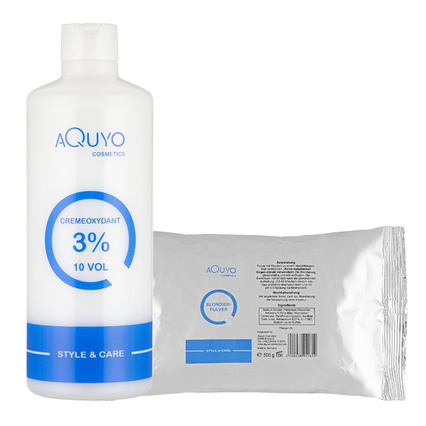 Blondierpulver 500g + Creme Oxydant Entwickler 3% (500ml) 1 St