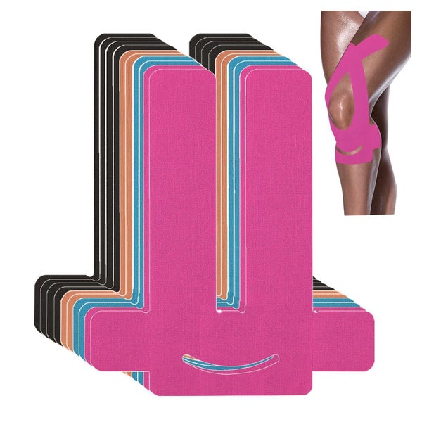 ANAMPION Kinesiotape Vorgeschnitten für Knie - 10 Stück, Wasserfest, Baumwolle