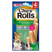 INABA Churu Rolls Chicken 4x10g Wrap mit Huhn und Thunfisch für Katzen 0,04 kg