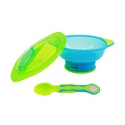 Unbelievabowl - Kinderteller, Kinderschüssel mit abnehmbarem Saugfuß, Deckel & Löffel 1 St