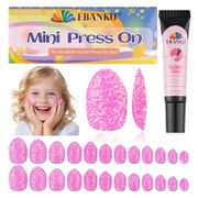 Falsche Nägel 24 Stück Kinder Mädchen Rosa Kit Prächtig 1 St
