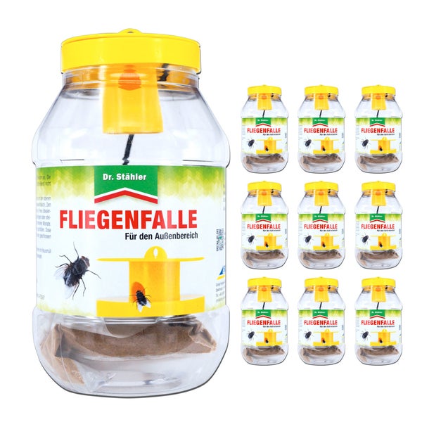 Silberkraft Fliegenfalle Garten & Terrasse 10 Sets 10 St