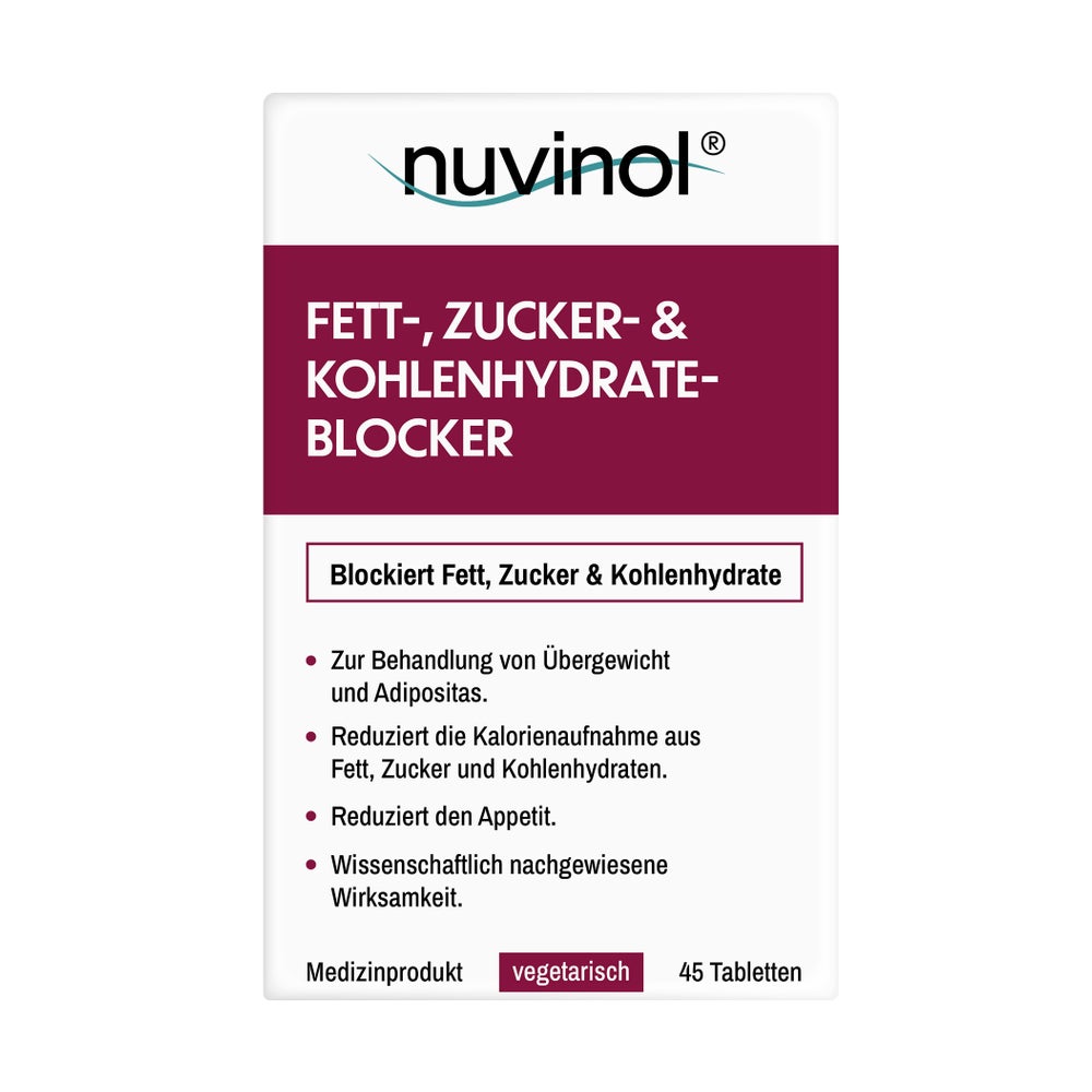nuvinol Fett-, Zucker- & Kohlenhydrate-Blocker 45 St