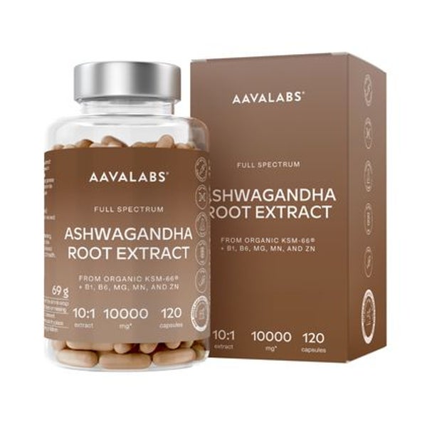 Aavalabs Bio Ashwagandha 10:1, 5 % Withanolide 120 St