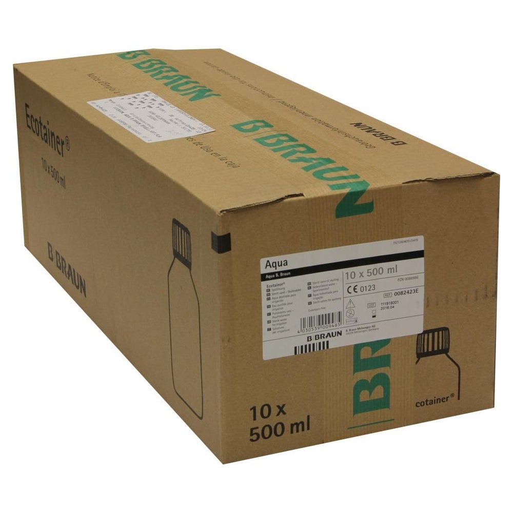 AQUA B.braun Spüllösung Kunststoff Flasche 10X500 ml