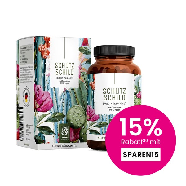 Immun Komplex mit Echinacea & Vitamin C - SCHUTZSCHILD - 120 vegane Kapseln - NATURTREU® 120 St