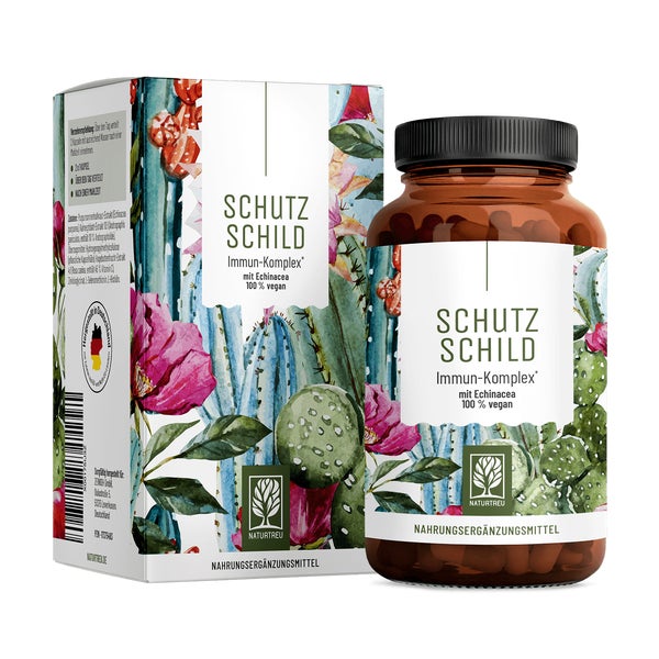 Immun Komplex mit Echinacea & Vitamin C - SCHUTZSCHILD - 120 vegane Kapseln - NATURTREU® 120 St