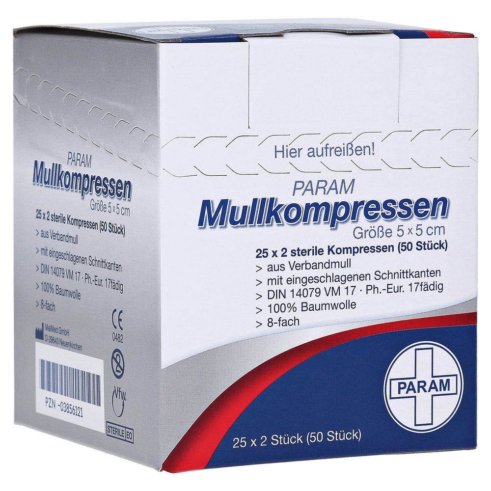 Mullkompressen 5x5 cm steril 8fach 25X2 St