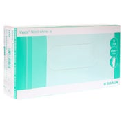 Produktabbildung: B.Braun Vasco Nitril white U.-Handschuhe, PF, unsteril (100 Stck.) - mittel / 100 Stück 100 St