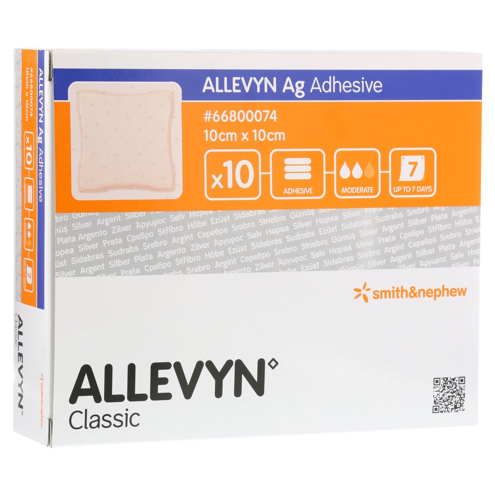 Allevyn Ag Adhesive 10x10 cm Wundverband 10 St