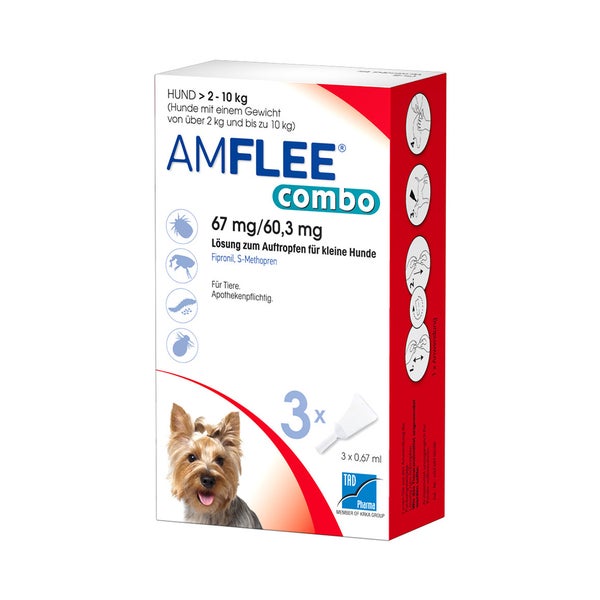 AMFLEE combo 67 mg/60,3 mg kleine Hunde 3 St