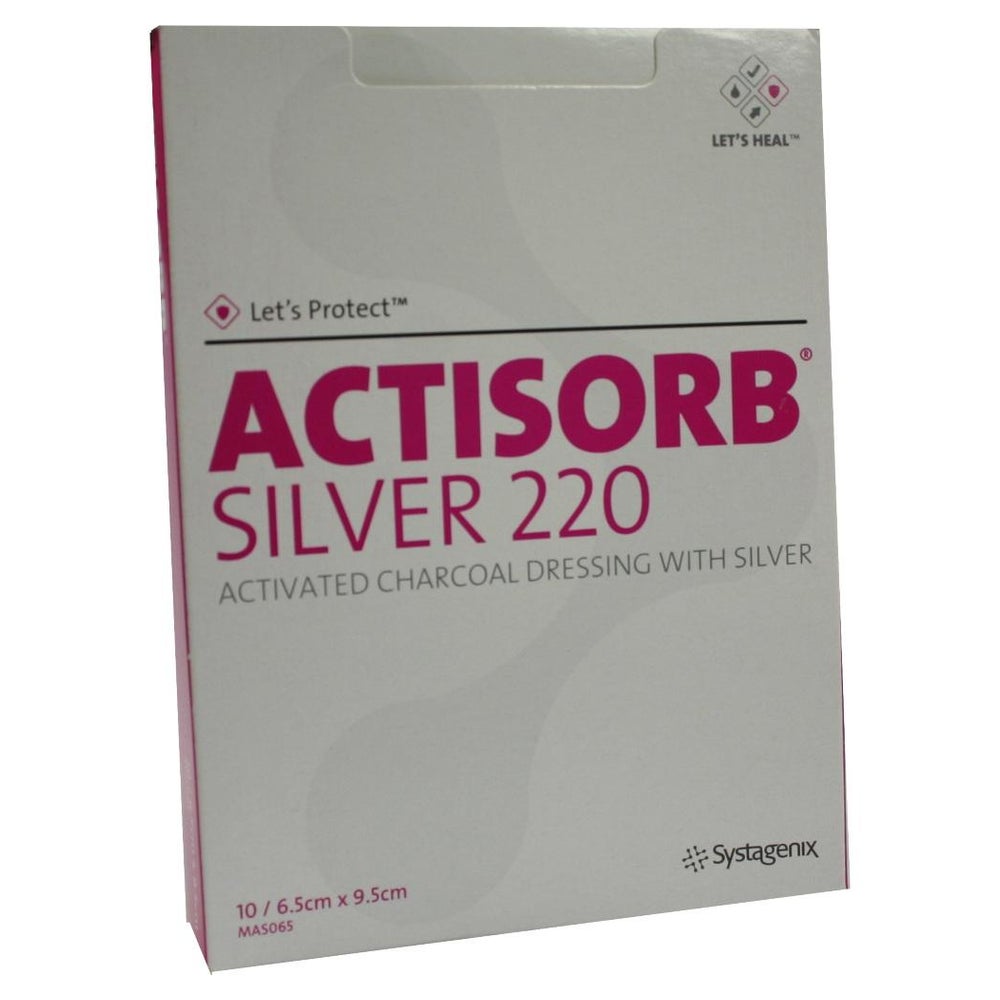 Actisorb 220 Silver 6,5x9,5 cm steril Ko 10 St