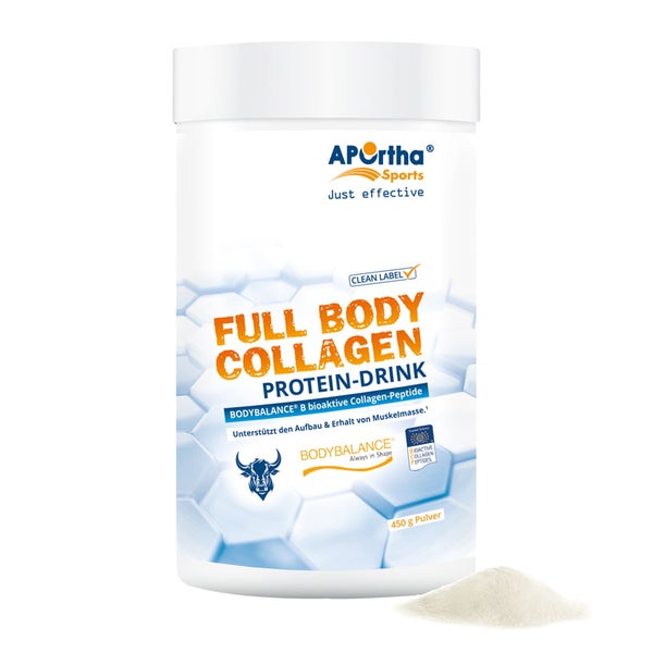 APOrtha® Sports Full Body Collagen Protein-Drink mit BODYBALANCE® B (Rind) - Pulver 480 g