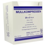 Mullkompressen 10x10 cm steril 12fach BW 25X2 St