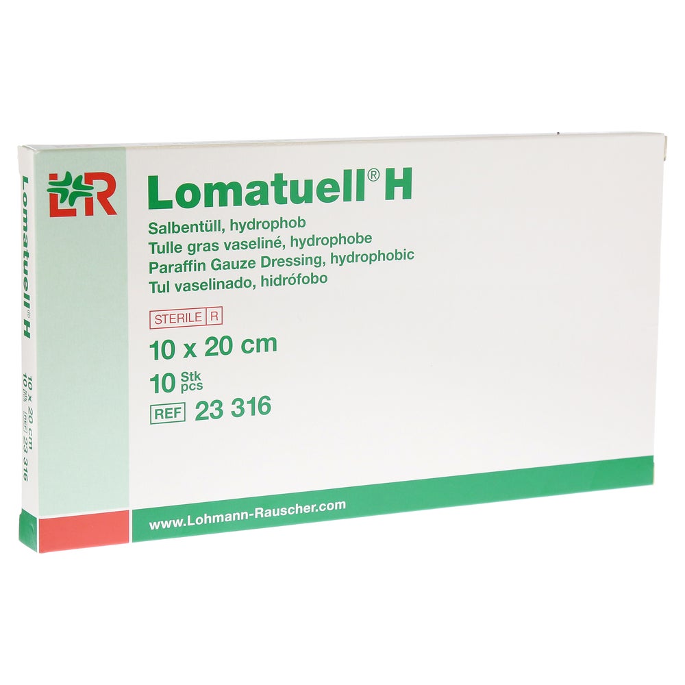 Lomatuell H Salbentüll 10x20 cm steril 10 St