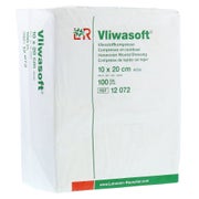 Lohmann Rauscher Vliwasoft Vliesstoffkompresse 6 - fach 100 Stück - 10 x 20 cm 100 St