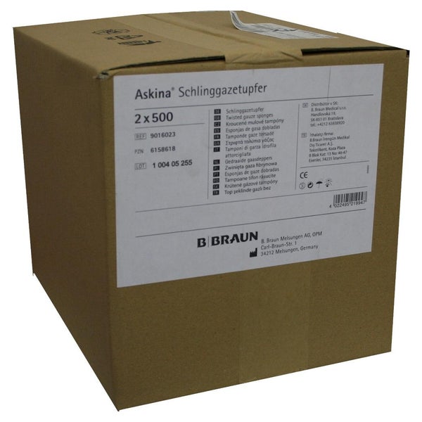 Askina Schlinggazetupfer pflaumengröße unsteril 2X500 St