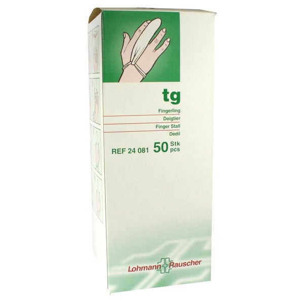 Lohmann & Rauscher tg Fingerling, gebrauchsfertig, weich und hautfreundlich - 1 Packung = 50 Stück 50 St