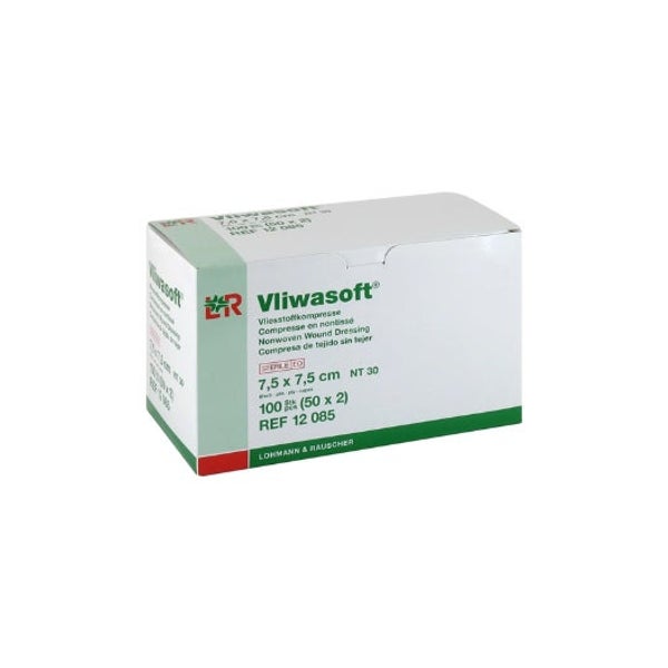Lohmann Rauscher Vliwasoft Vliesstoffkompresse 6 - fach 100 Stück - 7,5 x 7,5 cm 100 St