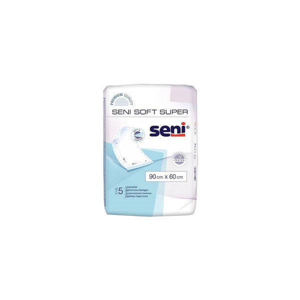 Seni Soft Super 60 x 90 cm Bettschutzunterlagen Unisex 5er Pack 12X5 St