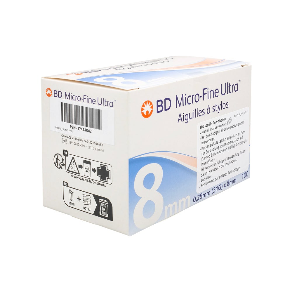 BD Micro-fine Ultra Pen-Nadeln 0,25x8 mm 100 St