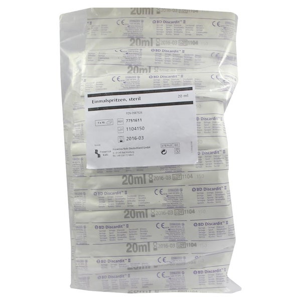 Einmalspritze 20 ml steril 10 St