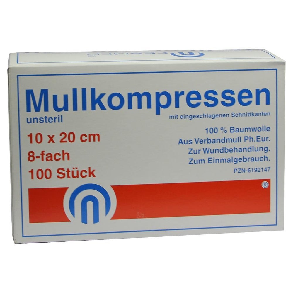 Mullkompressen ES 10x20 cm unsteril 8fac 100 St