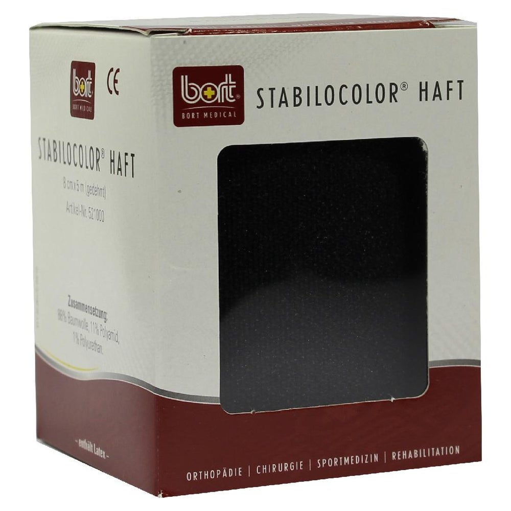 BORT Stabilocolor haft Binde 8 cm schwar 1 St