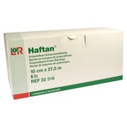 Lohmann & Rauscher Haftan Schaumstoffbinde, weiß, selbsthaftend und dünn - 1 Packung = 6 Stück, Maße: 10 cm x 27,5 m 6 St