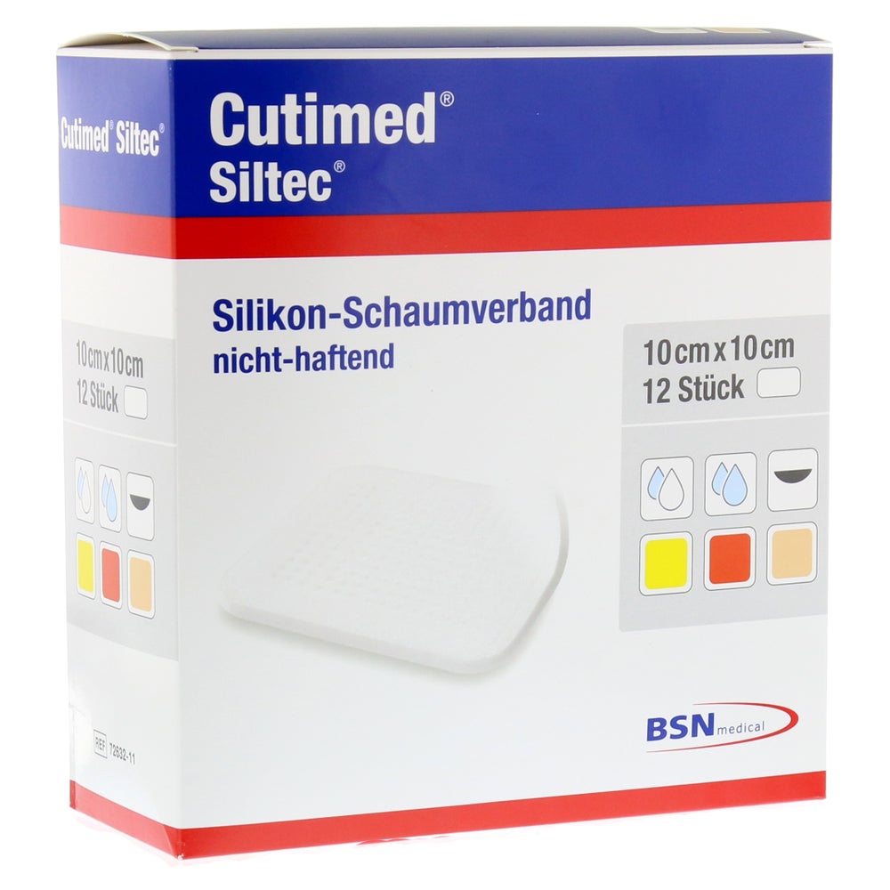 Cutimed Siltec Schaumverb.10x10 cm nicht 12 St