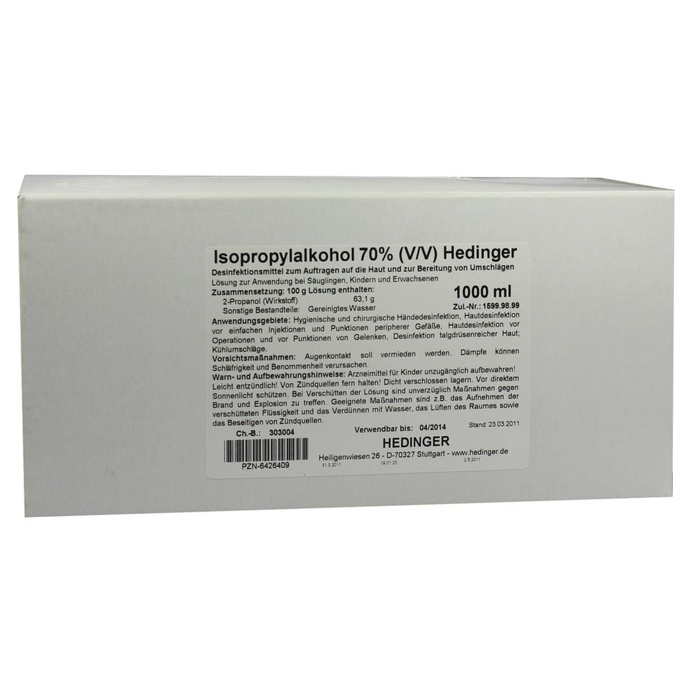 Isopropylalkohol 70% Hedinger 1000 ml