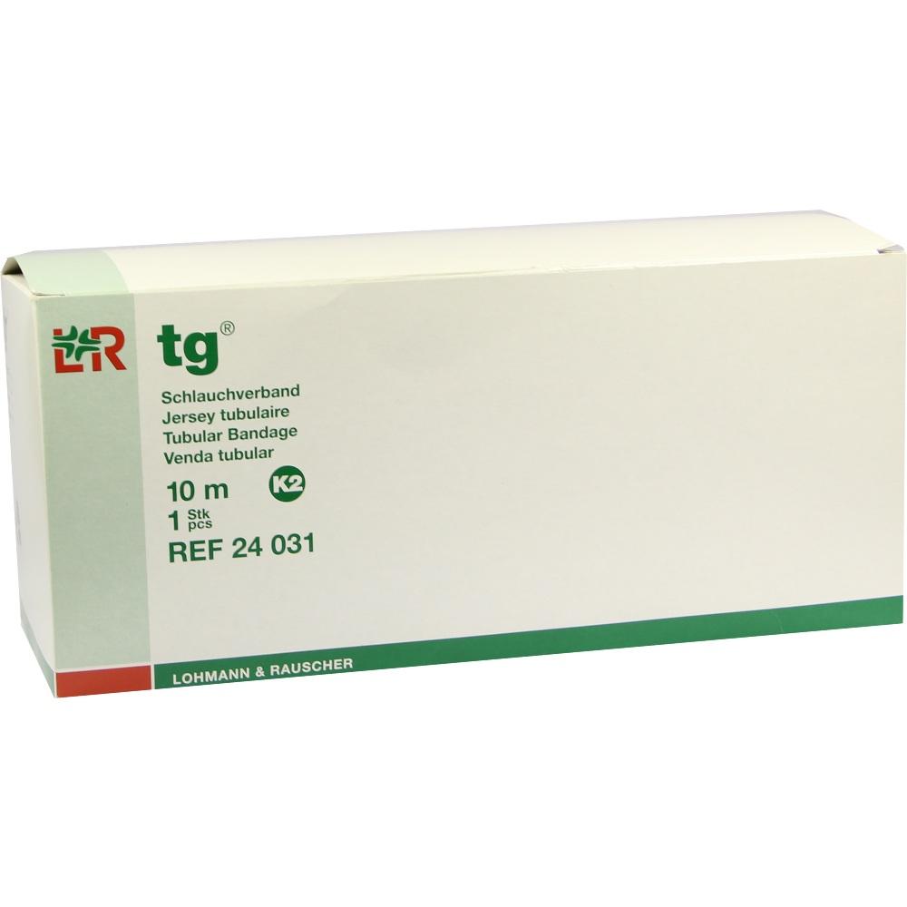 Lohmann & Rauscher tg Schlauchverband, weiß, 10 m, nahtlos gestrickt und dehnbar - 1 Stück, Gr. K2 (21 cm) für Rumpf (groß) > L 1 St