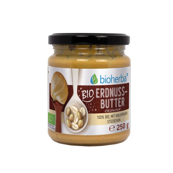 Bioherba Bio Erdnussbutter Crunchy 100% Bio 250 g