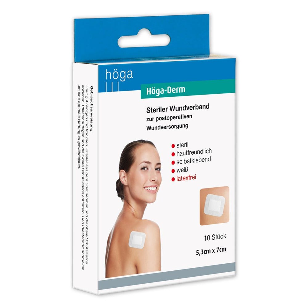 Höga-derm Steriles Pflaster 53x70 mm 10 St