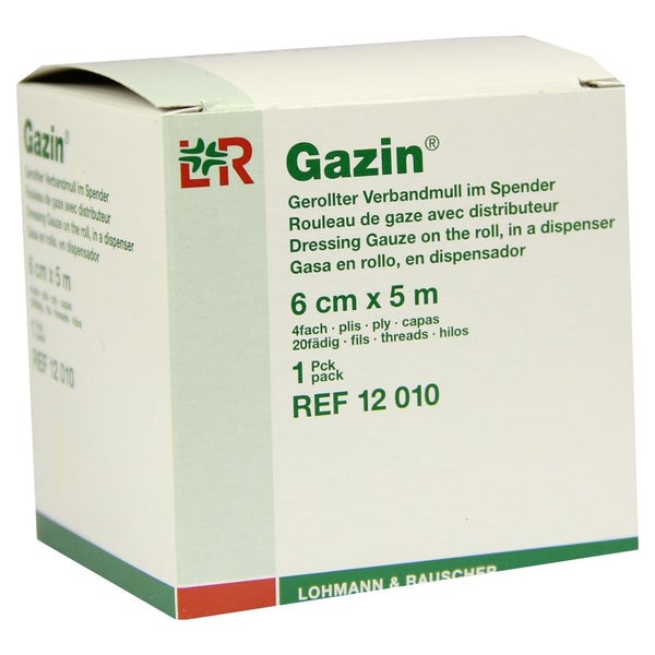 Lohmann Rauscher Gazin Verbandmull gerollt 4-fach im Spender - 6 cm x 5 m 1 St